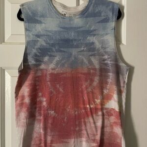 Old Navy Tie-Dye Tank Top - Blue and Red